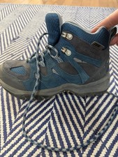 L.L.Bean Unisex Kids Blue/Gray Mesh Ankle Hiking Boots Lace Up Size 4 Unisex Kids Outdoor Shoes price