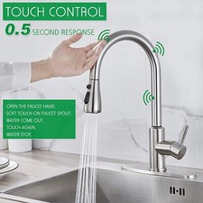 Brushed Nickel Touch Sensor Kitchen Faucet Pull Down Sprayer Sink Mixer Faucets Faucets price