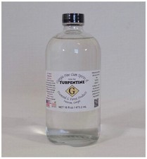 100% Pure Pine Gum Turpentine Rosin Clear Glass Bottle 16oz Made in USA G Forest Turpentine price