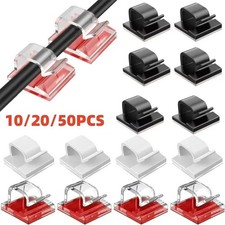 50Pcs Cable Clips Self-Adhesive Cord Management Wire Holder Organizer Clamp US Clamp price