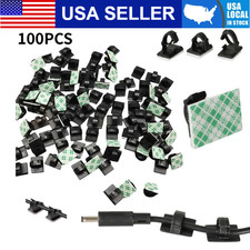 100Pcs Cable Clips Self-Adhesive Cord Management Wire Holder Organizer Clamp US Clamp price