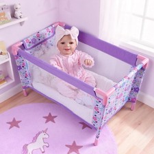 Baby Doll Crib Set for 18 Inch Dolls, Foldable Baby Doll Bed Playpen Toy Crib... Playpen Bed price