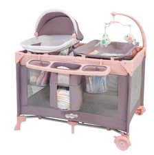Baby Infant Girls Nursery Bed Playpen Changing Station Bassinet 4 in 1 Combo Playpen Bed price