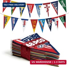 2026 World Cup Country Flag Pennants 48Pcs (10x23cm) Triangle Flags Polyester ro Flags & Pennants price