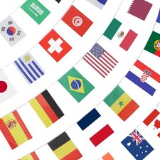 Anley 2026 World Cup 48 Countries String Flag Bunting Pennant Banner 46 Feet Flags & Pennants price