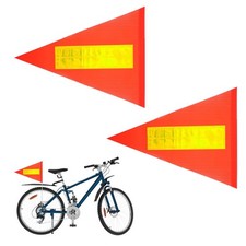 2 PCS Bike Safety Flag Reflective Replacement Pennant Bike Flag Orange High V... Flags & Pennants price