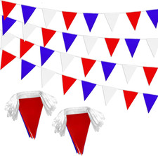 100 Feet Red Blue White Pennant Banner Flags String Triangle Bunting Flag Flags & Pennants price