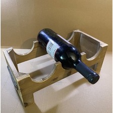 Rustic Wood Countertop Wine Rack 3 Bottle Whitewashed Wood Finish 13"x7"x5" Wine Rack price