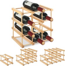 Wooden Wine Rack, 12-Bottle Stackable Wooden Wine Rack, Stackable Modular Wine Wine Rack price