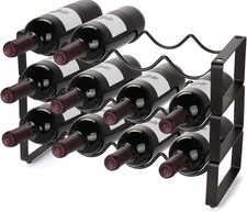 Stackable Wine Rack Countertop, 12 Bottles 3 Tier Wine Cabinet Counter Wine Rack price