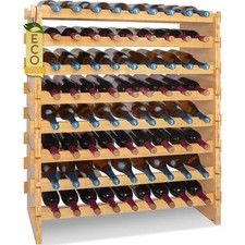 SereneLife Rectangle Wine Rack - 72 Bottle Capacity, 8-Tier 30 lbs Moisture Res. Wine Rack price