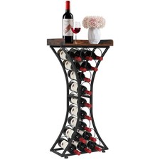 VEVOR 15 Bottle Wine Rack Freestanding Floor Wine Storage Glass Holder Tabletop Wine Rack price