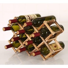 Foldable Freestanding Stackable Wine Rack Holder for Countertop Cabinet Storage Wine Rack price