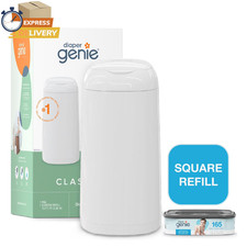 Classic Pail,White,1 Diaper Pail,1 Square Refill - 165 Ct 💪👌 Diaper Pail price