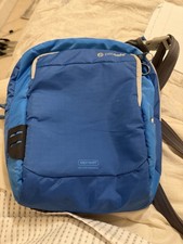 Pacsafe Anti-Theft Crossbody Bag Blue/Gray Zip Closure Adjustable Strap Travel Bag price