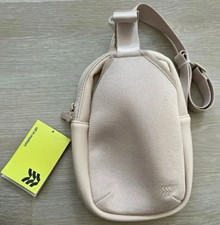 All in Motion Beige Crossbody Sling Bag Zip Closure Adjustable Strap Travel Travel Bag price