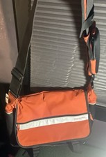 American Eagle Orange/Gray Messenger Bag Buckle Zip Adjustable Strap Travel Bag price