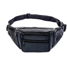 Genuine Leather Waist Bum Bag Travel Money Belt Zip Document Pouch Travel Bag price
