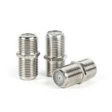 F Type Female to Female F81 UHF Coaxial Coupler for TV RG-6 RG-59 75 Ohm Cable Satellite Cable price