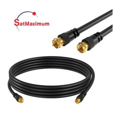 RG6 DUAL Shield Coax Cable Black TV Antenna Satellite 3ft-100ft Multi-Pack Lot Satellite Cable price