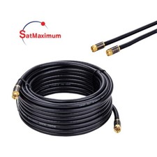 RG6 QUAD Shield Coax Cable Black TV Antenna Satellite 3ft-100ft Multi-Pack Lot Satellite Cable price