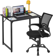 32" Home Office Desk & Adjustable Ergonomic Chair Set Computer Table Black Executive Furniture Set price
