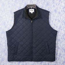 Joseph Abboud Quilted Vest Size 2XL Full Zip Blue Outdoor Vest (Outdoor) price
