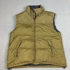 American Eagle Men's L Brown Down Puffer Vest Full Zip Lightweight Outdoor Y2K Vest (Outdoor) price