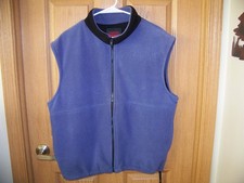 Vtg Mens Fleece Zip Front Tundra Vest Medium Country Blue Outdoor Vest USA Clean Vest (Outdoor) price
