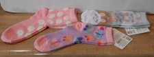 3 Pair Girls Socks Size 7-8.5 Crew Low Cut ~ Spring Designs Girls' Socks Set price