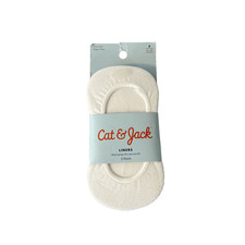 Cat & Jack Girls Liners No-Show Socks Heel Grips White Pink Black, 3 Pairs, Sz S Girls' Socks Set price