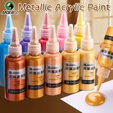 50ml Marie's Metallic Acrylic Paint, Pearlescent Rich Shiny Pigments with Bottle Pearlescent Paint price