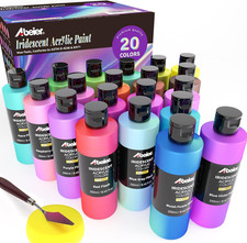 Iridescent Acrylic Paint, Set of 20 Chameleon Colors, 8.45 Oz/250Ml Pearlescent Paint price