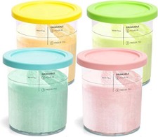 4 Pack Creami Deluxe Pints & Lids, 24oz Family Size XL Cups，Ice Cream maker Ice Cream Maker price