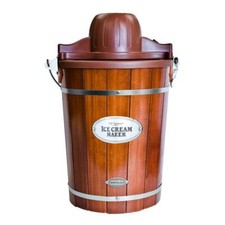 Vintage 6 Qt Dark Wood Bucket Electric Frozen Soft Serve Ice Cream Maker Machine Ice Cream Maker price