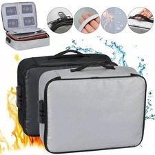 Fire Proof Waterproof Document Box with Lock File Storage Organizer Box Safe Bag Safe price
