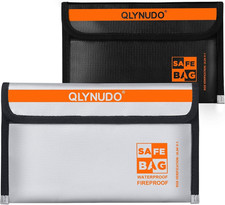 Small Fireproof Money Bag for Cash (8x5") - 2 Pack Fireproof Safe Accessories, 2 Safe price