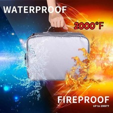 3-Layer Fireproof Document Box with Lock File Storage Box Waterproof Safe Bag US Safe price