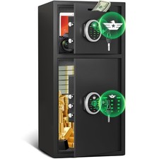 Second-hand6.0 Cub Large Safe,Digital Home Safe Box with Deposit Slot,Dual Alarm Safe price