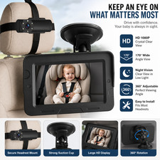 Baby Car Camera Backseat Monitor 1080P HD Night Vision Rear Facing Infant Camera Baby Monitor price
