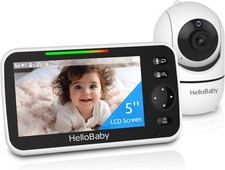 HelloBaby No WiFi Baby Monitor 5" Screen 30Hour Battery Pan-Tilt-Zoom HB6550 NEW Baby Monitor price