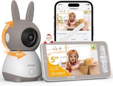 2k Video Baby Monitor，Security Camera 5" Display Lullaby 360 PTZ Night Vision， Baby Monitor price