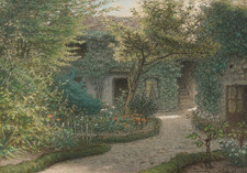 Stone Courtyard Garden Poster Warm Nature Wall Art - 16x12/20x16/24x18/36x24 Natural Stone Wall Art price