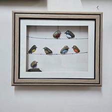 Handmade Pebble Bird Art Frame  | Natural Stone Wall Decor | Wall Art Gift Natural Stone Wall Art price