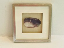 NATURAL AGATE Stone Slice Shadow Box Wall Art 12 x 12 Silver Frame Natural Stone Wall Art price