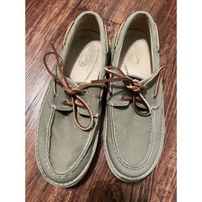 Spery Top Sider Men's Canvas Boat Shoes Two Eye Size 8.5 M Gray Sneakers Men's Boat Shoes price
