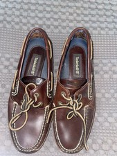 Timberland Men's Leather Boat Shoes, Brown, Size 9.5M Men's Boat Shoes price