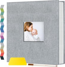 Photo Album Self Adhesive with Picture Display Window,40 Pages DIY Baby Memory B Baby Photo Frame-Album price