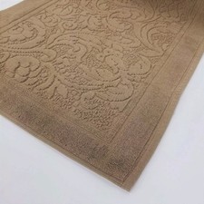 Foot Towel 100% Cotton Bath Mat Taupe Brown Floral Bathroom Towel Rug 34x19.5 Foot Towel price