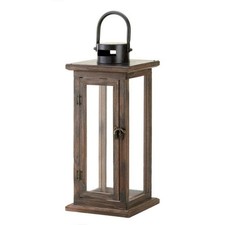 Lodge Wooden Lantern Over 15 inches High Decorative Lantern price